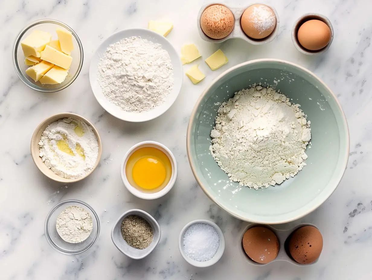 Liste des ingrédients pour la pâte à crêpes classique
