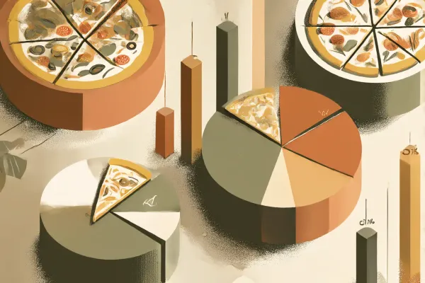 Illustration des statistiques sur la consommation de pizza par pays, type et démographie